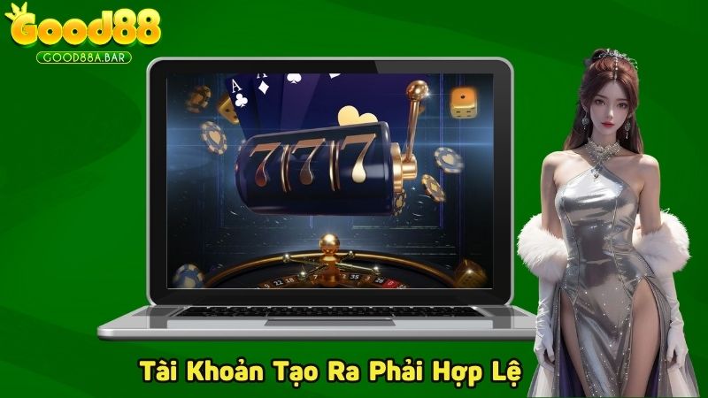 Tài khoản tạo ra phải hợp lệ